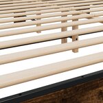 vidaXL Cadre de lit sans matelas chêne fumé 200x200 cm