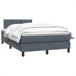 vidaXL Sommier à lattes de lit et matelas gris foncé 120x210cm velours