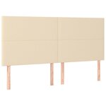 vidaXL Sommier à lattes de lit avec matelas Crème 180x200 cm Tissu