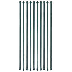 vidaXL Poteau de jardin 10 Pièces 1 m Métal Vert