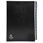 Trieur Rigide Ordonator Avec Cavaliers Plastiques Alphabétique 26 Compartiments De A À Z - Noir - Exacompta