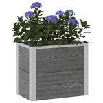 vidaXL Jardinière surélevée Gris 50 x 30 x 42 cm WPC et Aluminium