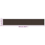 vidaXL Écran de balcon Marron 75x500 cm PEHD
