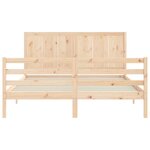 vidaXL Cadre de lit avec tête de lit 160x200 cm bois massif