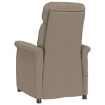 Fauteuil de massage vidaXL en tissu microfibre taupe