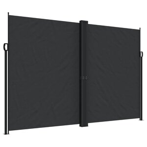 vidaXL Auvent latéral rétractable noir 220x600 cm