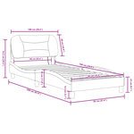 vidaXL Cadre de lit avec LED sans matelas bleu 90x190 cm tissu