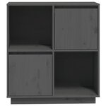 vidaXL Buffet Gris 74x35x80 cm Bois massif de pin