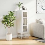 vidaXL Buffet haut blanc 36x39x123 cm acier laminé à froid