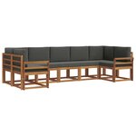 vidaXL Ensemble de canapés d'extérieur 7 pc Naturel et Anthracite
