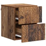 vidaXL Cabinet de chevet mural Bois ancien 34 5 x 33 x 40 cm
