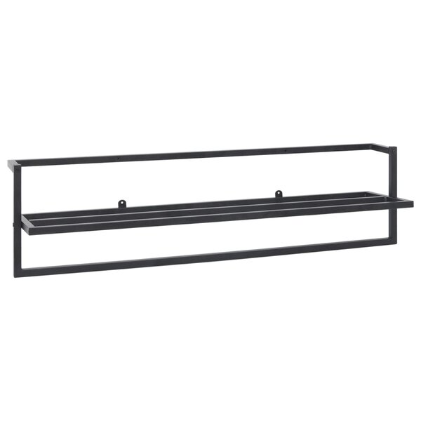 vidaXL Porte-serviettes Noir 95x25x22 cm Fer