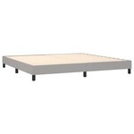 vidaXL Sommier à lattes de lit matelas LED Gris clair 200x200 cm Tissu