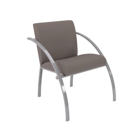 Fauteuil d'accueil Eva vinyle non feu M1- Taupe