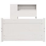 vidaXL Lit bibliothèque sans matelas blanc 90x200cm bois de pin massif