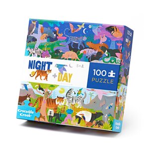 Puzzle 100 Pièces - Animaux du jour et de la nuit