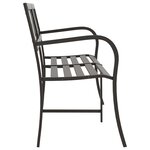 vidaXL Banc double de jardin 246 cm Noir Acier