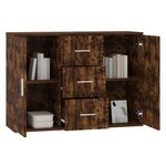 vidaXL Buffet Chêne fumé 91x29 5x65 cm Bois d'ingénierie