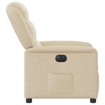 vidaXL Fauteuil inclinable électrique Crème Tissu