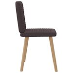 vidaXL Chaises à manger lot de 4 marron foncé tissu