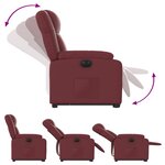 vidaXL Fauteuil inclinable électrique rouge bordeaux similicuir