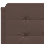 vidaXL Cadre de lit sans matelas Zadar marron 140x190 cm similicuir