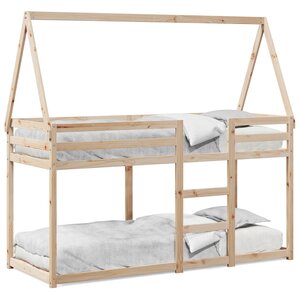 vidaXL Lit superposé sans matelas 90x190 cm bois de pin massif