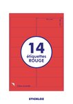 20 planches a4 - 14 étiquettes 99,1 mm x 38,1 mm autocollantes rouge par planche pour tous types imprimantes - jet d'encre/laser/photocopieuse