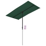 vidaXL Parasol de jardin avec mât en aluminium 180x110 cm vert