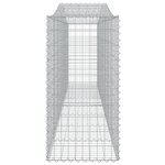 vidaXL Paniers à gabions arqués 5 Pièces 400x50x100/120 cm Fer galvanisé