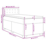 vidaXL Sommier à lattes de lit avec matelas Cappuccino 80x200 cm
