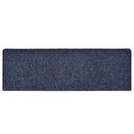 vidaXL Tapis d'escalier autocollants 30 pièces 65 x 21 x 4 cm Bleu Bord rectangulaire