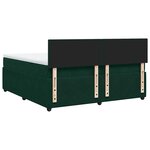 vidaXL Sommier à lattes de lit et matelas Vert foncé 200x200cm Velours