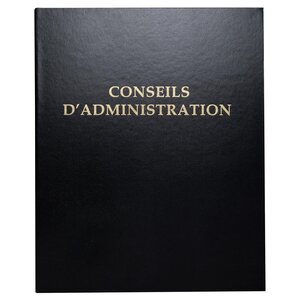 Reliure Registre Économique 32x26cm 4 Anneaux - Conseils D'administration - Noir - X 6 - Exacompta