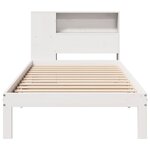 vidaXL Lit bibliothèque sans matelas blanc 90x190cm bois de pin massif