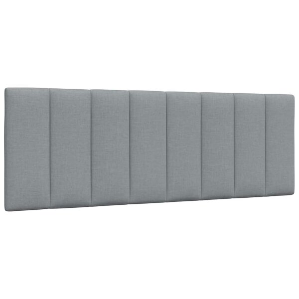 vidaXL Coussin de tête de lit gris clair 140 cm tissu
