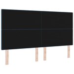 vidaXL Tête de Lit LED avec des lumières à LED Bleu 180 cm tissu