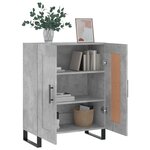 vidaXL Buffet gris béton 69 5x34x90 cm bois d'ingénierie