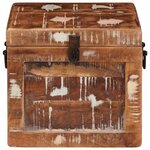vidaXL Boîte de rangement avec stockage Marron Bois de mangue massif
