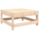 vidaXL Repose-pied de jardin avec coussin bois de pin massif