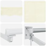 vidaXL Auvent rétractable Crème 4 x 2 m 100  Polyester et Aluminium