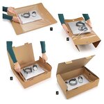 Boîte carton blanche avec calage film korrvu® 31 5x23x11 cm (lot de 50)