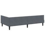 vidaXL Cadre de lit d'angle avec matelas Autre 2 Pièces Gris Velours