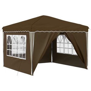 vidaXL Tente de fête pop-up 288 x 288 x 245 cm Taupe Tissu Oxford