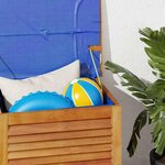 vidaXL Boîte de rangement de jardin persiennes 60x50x56cm bois acacia