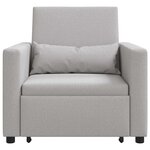 vidaXL Canapé Lit Simple Gris nuage 90 x 165 x 87 cm tissu