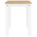 vidaXL Table à manger Panama blanc 117x60x75 cm bois massif de pin