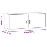 vidaXL Meuble mural avec étagère 2 Pièces Cire marron 80 x 30 x 30 cm