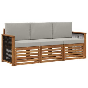 vidaXL Ensembles de canapés 3 pc Bois d'Acacia Massif