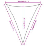 vidaXL Voile d'ombrage 160 g/m² Vert foncé 3x4x4 m PEHD